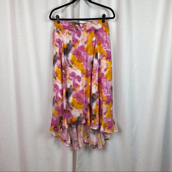 Torrid Pink&Orange Watercolor Tie Dye Skirt&Crop Set Sz.1 NWT - Picture 10 of 16